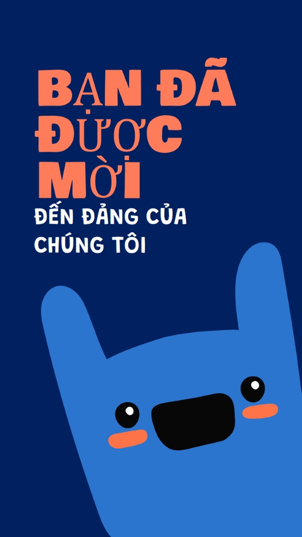 Bạn đã được mời đến bữa tiệc của chúng tôi blue whimsical,bold,monster
