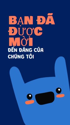 Bạn đã được mời đến bữa tiệc của chúng tôi blue whimsical,bold,monster