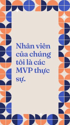 Nhân viên cảm ơn bạn thẻ blue simple,retro,frame,shapes,fun,geometric