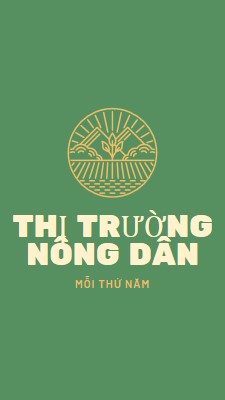 Đến với chợ nông dân green clean,simple,logo,organic,typographic,rustic