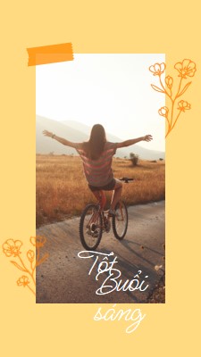 Nắm lấy buổi sáng yellow modern,collage,doodle,scrapbook,floral,hand-drawn