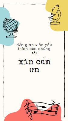 Thiệp cảm ơn giáo viên nhà trường gray clean,colorful,sketch,asymmetrical,school,shape