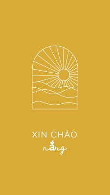 Chào buổi sáng, ánh nắng yellow modern,minimal,lines,simple,waves,sun