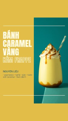 Frappe caramel vàng yellow modern,simple,duotone