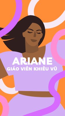 Kết nối với giáo viên khiêu vũ purple simple,illustrated,squiggles,playful,graphic,bold