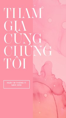 Tham gia cùng chúng tôi để tham gia sự kiện pink elegant,clean,watercolor,classic,simple,minimal