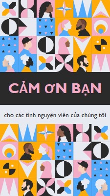 Thiệp cảm ơn các tình nguyện viên pink fun,geometric,pattern,graphic,illustration,symmetrical