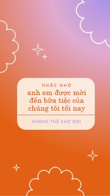 Tối nay hãy đến bữa tiệc của chúng tôi red gradient,bold,sparkle