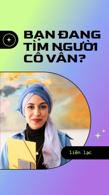 Bạn đang tìm người cố vấn? purple modern,bold,gradient,geometric,photo,sparkle