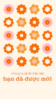 Chúng ta tổ chức tiệc orange bold,fun,graphic