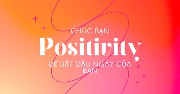 Chúc bạn tích cực pink modern,line,gradient,simple,typographic