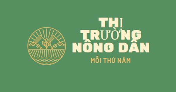 Đến với chợ nông dân green clean,simple,logo,organic,typographic,rustic