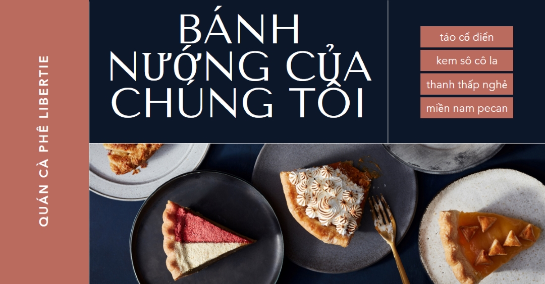 Thưởng thức bánh nướng của chúng tôi blue simple,classic,organized
