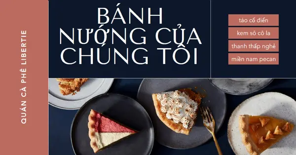 Thưởng thức bánh nướng của chúng tôi blue simple,classic,organized