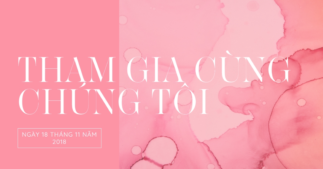 Tham gia cùng chúng tôi để tham gia sự kiện pink elegant,clean,watercolor,classic,simple,minimal