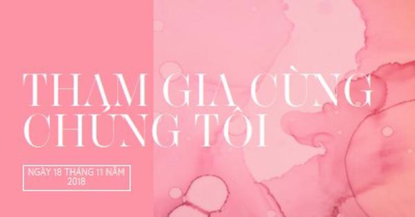 Tham gia cùng chúng tôi để tham gia sự kiện pink elegant,clean,watercolor,classic,simple,minimal