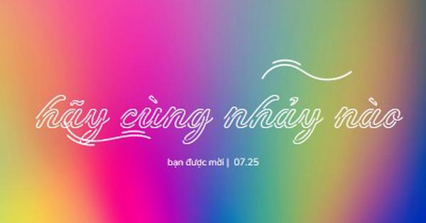 Hãy nhảy, bạn được mời pink bold,bright,typographic