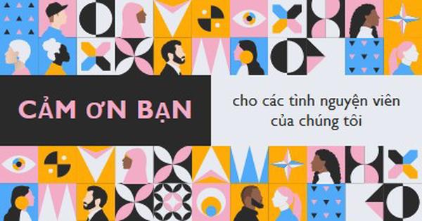 Thiệp cảm ơn các tình nguyện viên pink fun,geometric,pattern,graphic,illustration,symmetrical