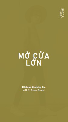 Cửa hàng quần áo mở cửa lớn green modern-bold