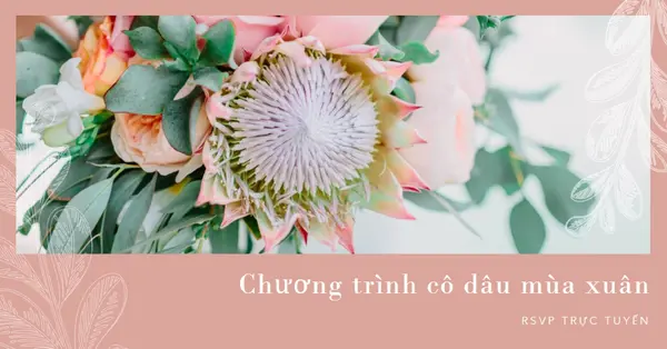 Chương trình cô dâu mùa xuân pink organic-simple