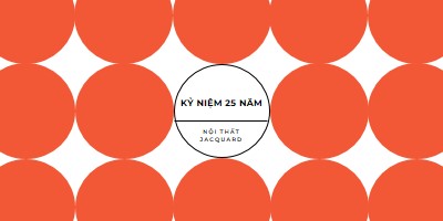 Kỷ niệm 25 năm orange modern-geometric-&-linear