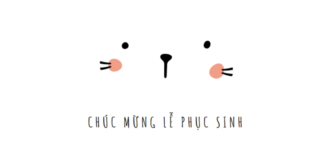Chúc mừng Lễ Phục Sinh, chú thỏ white whimsical-line