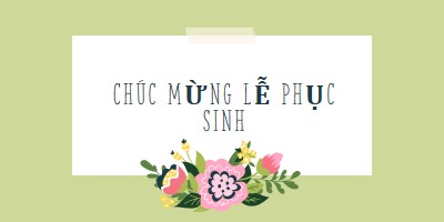 Hoa Phục Sinh green whimsical-line