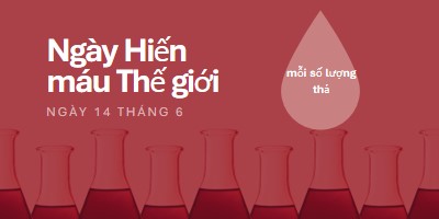 Ngày Hiến máu Thế giới red modern-bold