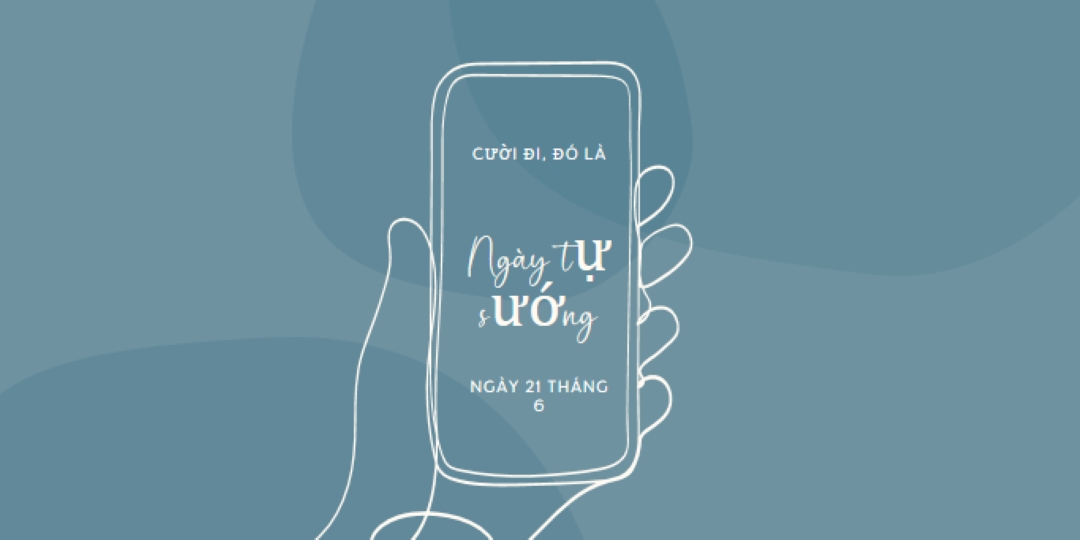 Tự tin selfie blue whimsical-line
