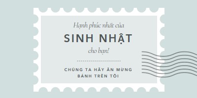 Sinh nhật tuyệt vời blue modern-simple