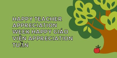 Happy Teacher Appreciation Week green whimsical-color-block