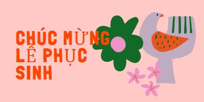 Chúc mừng Lễ phục sinh pink whimsical-color-block