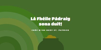 Chúc mừng ngày St. Patrick green vintage-retro