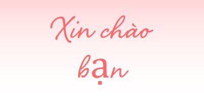 Xin chào pink modern-simple