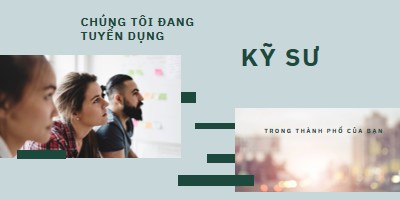 Chúng tôi đang tuyển dụng kỹ sư blue modern-simple