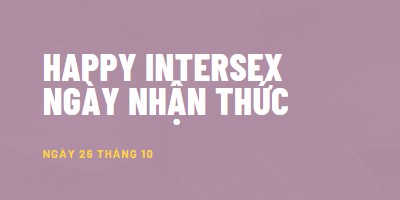 Happy Intersex Ngày Nhận thức purple modern-bold