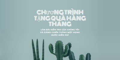 Bài kiểm tra tặng quà hàng tháng green modern-simple