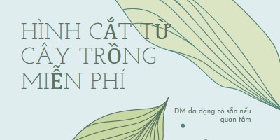 Hình cắt từ cây trồng miễn phí blue organic-simple