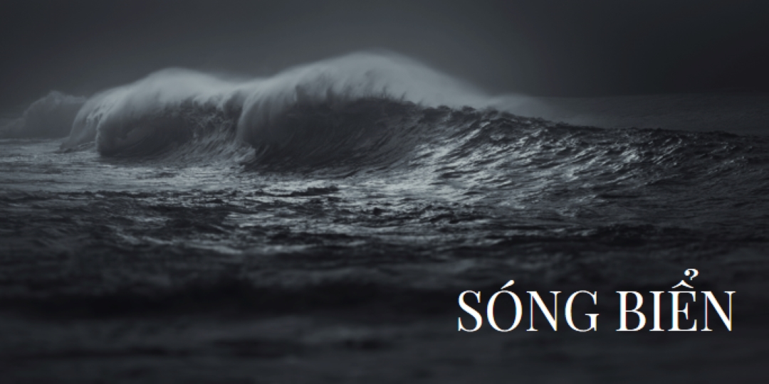 Sóng biển tối gray modern-simple