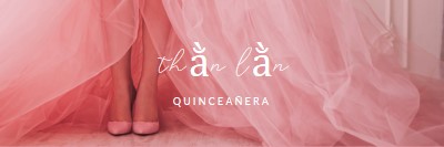 Màu quinceanera pink modern-simple