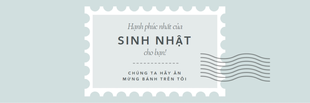 Sinh nhật tuyệt vời blue modern-simple