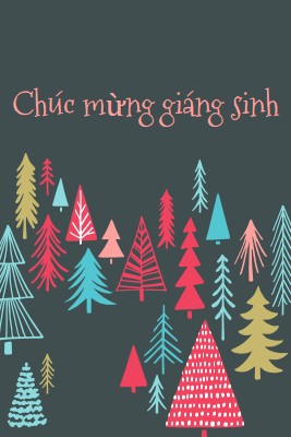 Chúc mừng giáng sinh green whimsical-line