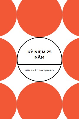 Kỷ niệm 25 năm orange modern-geometric-&-linear