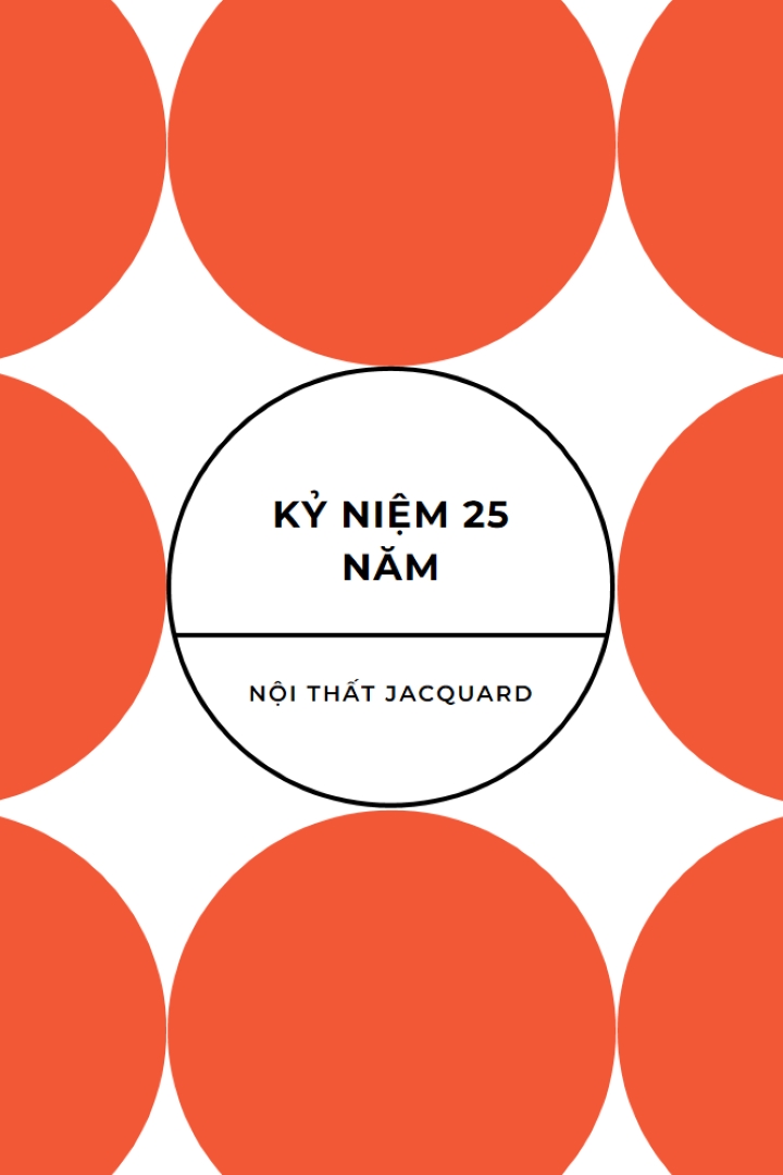 Kỷ niệm 25 năm orange modern-geometric-&-linear