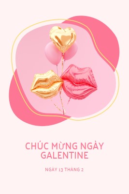 Chúc mừng ngày Valentine, gal white organic-simple