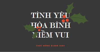 Hòa bình, yêu thương, niềm vui gray modern-simple