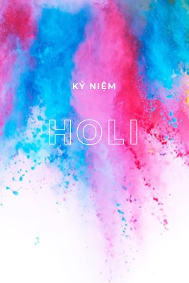 Chúc mừng Holi white modern-bold