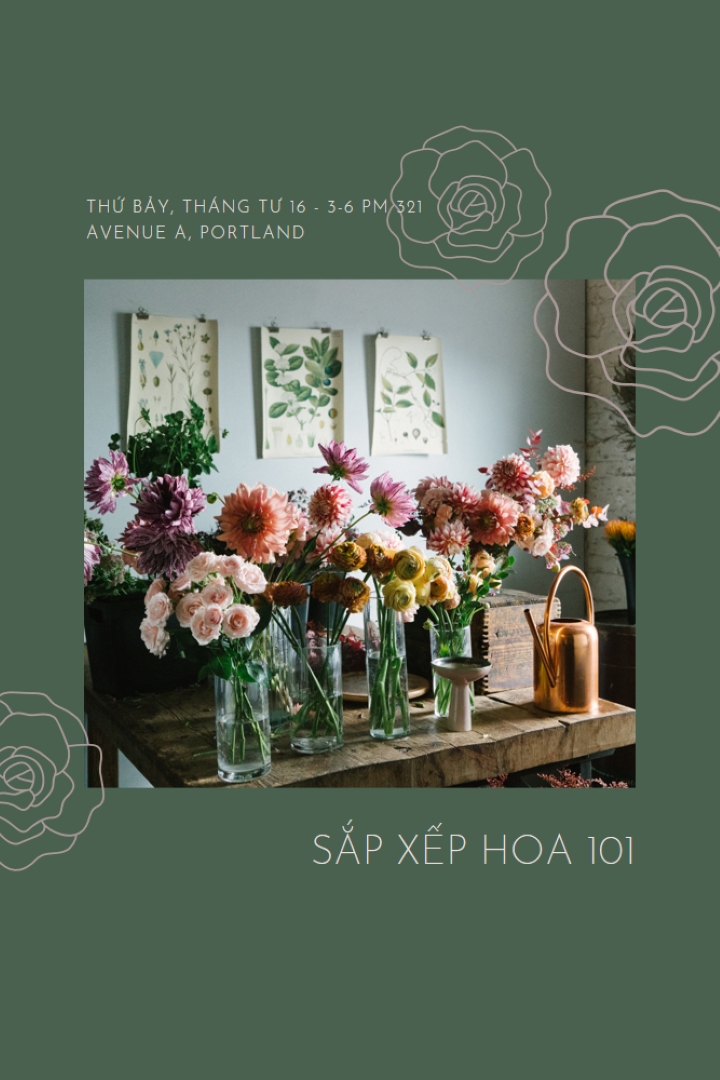 Điện hoa green organic-simple