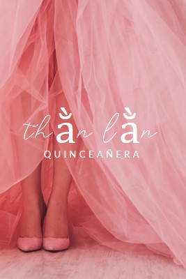 Màu quinceanera pink modern-simple