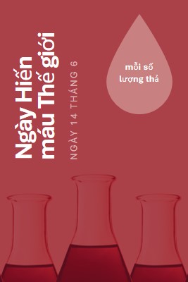 Ngày Hiến máu Thế giới red modern-bold